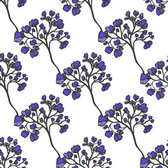 Floral vector seamless background for textile or book covers, manufacturing, wallpapers, print, gift wrap and scrapbooking