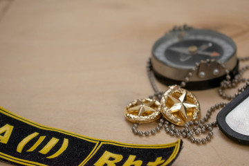 The image of the military in the signs and symbols of their belonging.