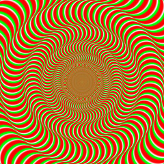 Psychedelic optical spin illusion background.