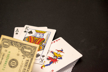 Everything is at stake in the game of poker, a tense moment.