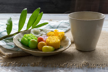 fresh fruits and coffee