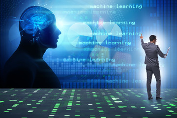 Cognitive computing and machine learning concept