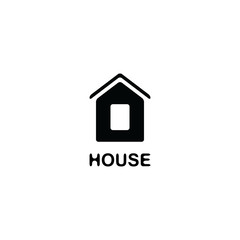 Simple home icon isolated on white background.