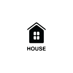 Simple home icon isolated on white background.