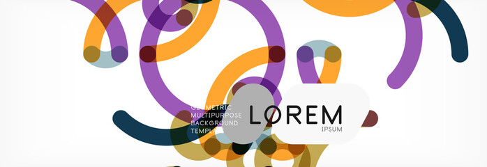 Abstract color lines on white. Modern colorful flow poster wave. Art design for your project