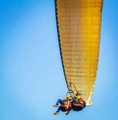 Paragliding on the beach of Arambol in Goa,India