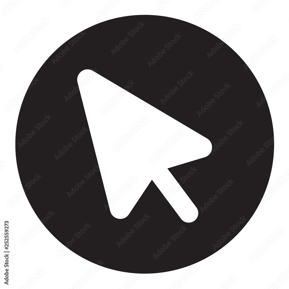 Poster mouse cursor icon on white background. flat style. mouse cursor icon for your web site design, logo,