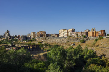 Fototapeta na wymiar Yerevan cityscape with Hrazdan gorge. Armenia