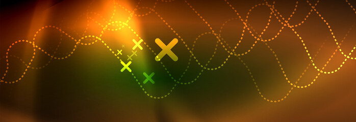 Shiny neon lights background, techno design, modern wallpaper for your project