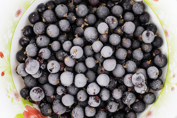 Frozen black currant berries