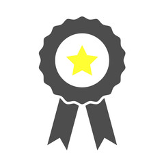 Certification seal award icon, symbol. Ribbon stamp symbol vector isolated