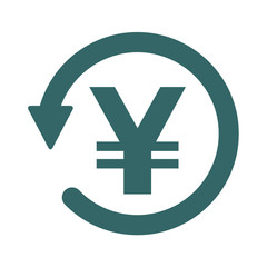 Obraz premium Chargeback icon symbol, return money isolated on white background