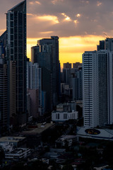 Nightscape of Skyscrapers of Makati, Manila