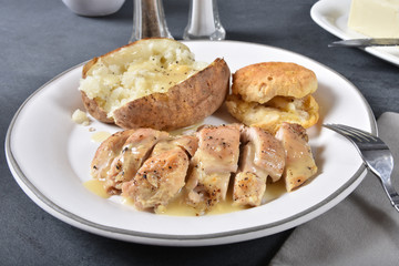Gourmet chicken dinner