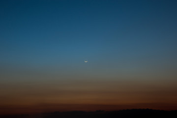 the blue sky with moon