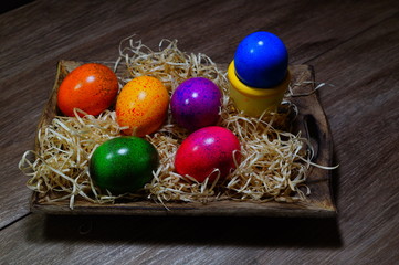 Beautiful colorful easter eggs - Easter tradition