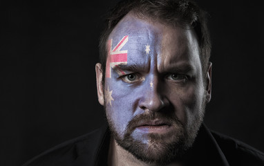Flag of Australia on face