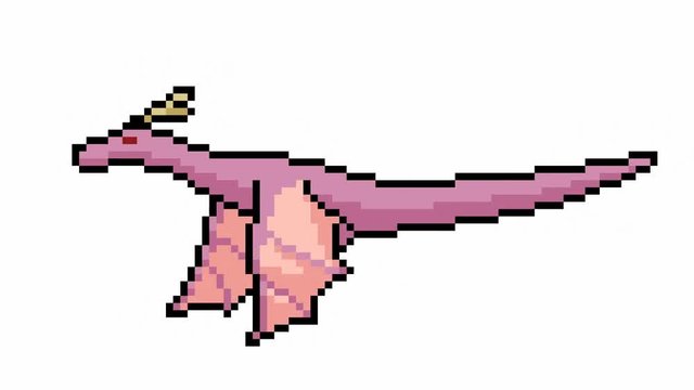 animation pixel art cartoon dragon fly loop
