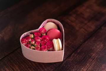 macaroon on a dark background