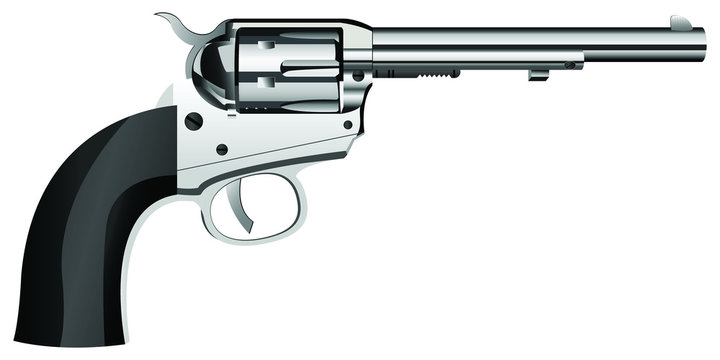 Shiny pistol vector design illustration isolated on white background
