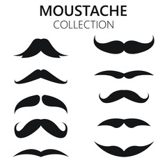 Moustache collection vector design illustration