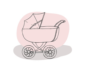 Fototapeta na wymiar Baby carriage.