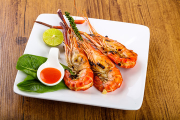 Grilled waterprawn