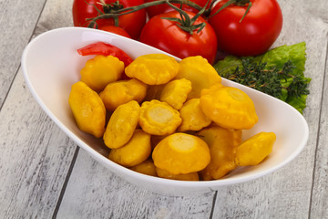 Tasty marinated patisson