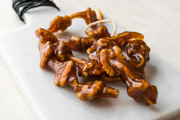 Turkish Cevizli Sucuk Churchkhela / Walnut Fruit Pulp or Pestil.