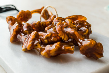 Turkish Cevizli Sucuk Churchkhela / Walnut Fruit Pulp or Pestil.