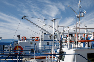 fishing boats in harbor