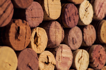 close up of wine corks