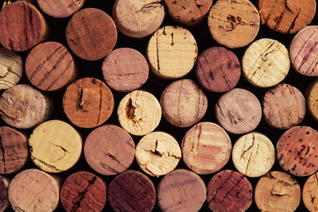 wine corks close up background