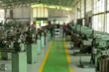 Factory shop in bokeh  defocused background