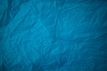 Background made of blue crumpled paper