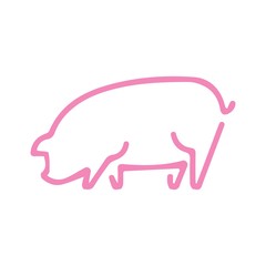 Pig Logo Vector, Illustration.