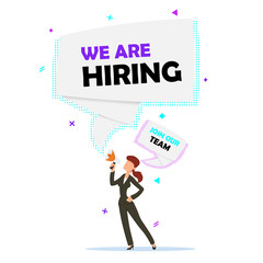 Hiring recruitment design poster.