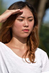 Obraz premium An Adult Female Saluting