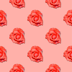 Rose seamless flower pattern.