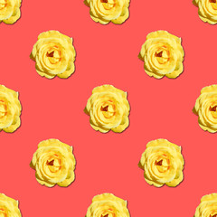 Fototapeta na wymiar Rose seamless flower pattern.