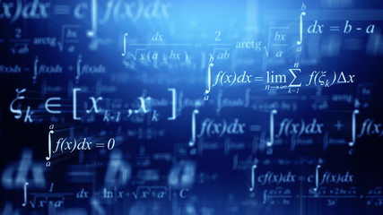 Math concept - Mathematical integral formulas - obrazy, fototapety, plakaty