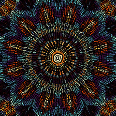 Vector mosaic art pattern. Curved mosaic image