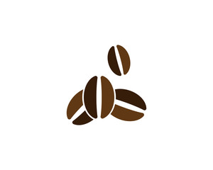 vector coffee beans template vector icon illustration design 