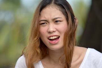 An Unhappy Youthful Female