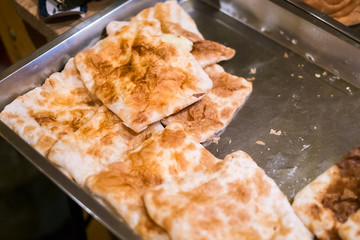 pie cheese in the tray
