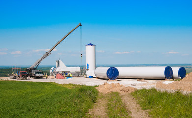 Obraz premium building wind turbines