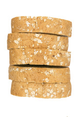 Bread slice isolated on white, clipping path included