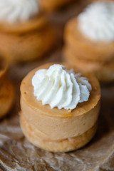 caramel mini cheese cake canapes