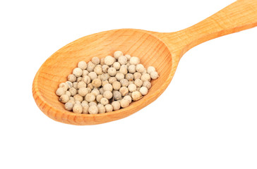 White pepper peas in spoon