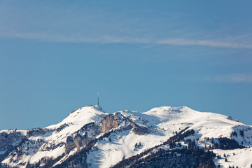 Snowy peaks of Hoher Kasten massif
